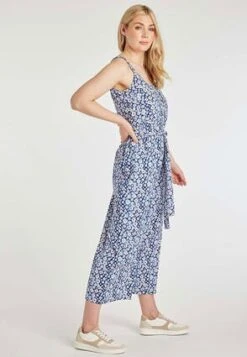 Womens Blue Ditsy Sleeveless Jumpsuit -Fashion Women's Clothing Sales 189424pls bfc231d82edb5d2