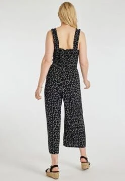 Womens Black Diamond Print Square Neck Jumpsuit 2 Womens Black Diamond Print Square Neck Jumpsuit -Fashion Women's Clothing Sales 189431pls 0c10f5f634f8efd