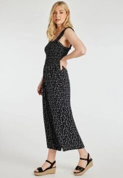 Womens Black Diamond Print Square Neck Jumpsuit 5 Womens Black Diamond Print Square Neck Jumpsuit -Fashion Women's Clothing Sales 189473pls fdafb9683b9ff93