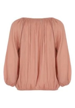 Womens Blush Long Sleeve V-Neck Blouse -Fashion Women's Clothing Sales 189595pls f172cc79f628c77