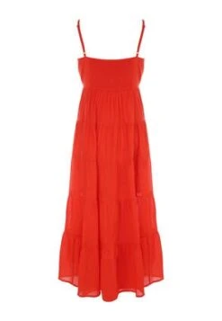 Womens Red Boho Tiered Dress -Fashion Women's Clothing Sales 189640pls dc95b7ec3e70afe