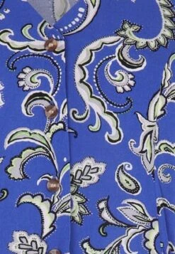 Womens Blue Paisley Print Button Dress -Fashion Women's Clothing Sales 189865pls 7ae0145e54e537a