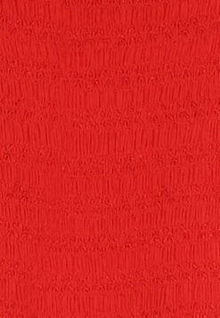 Womens Red Shirred Bodice Summer Dress -Fashion Women's Clothing Sales 189870pls 4b6a0522bfdd4e5