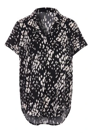 Womens Black & White Print Overhead Shirt Womens Black & White Print Overhead Shirt -Fashion Women's Clothing Sales 189927pls 98e1ecb692d58e2