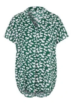 Womens Green & White Overhead Shirt