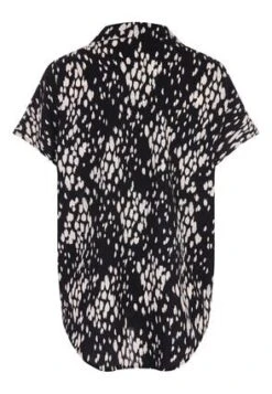 Womens Black & White Print Overhead Shirt 4 Womens Black & White Print Overhead Shirt -Fashion Women's Clothing Sales 189933pls 5511f72084a544f