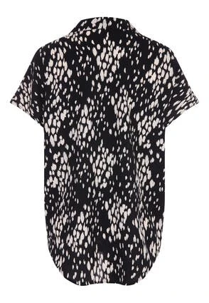 Womens Black & White Print Overhead Shirt Womens Black & White Print Overhead Shirt -Fashion Women's Clothing Sales 189933pls 5511f72084a544f