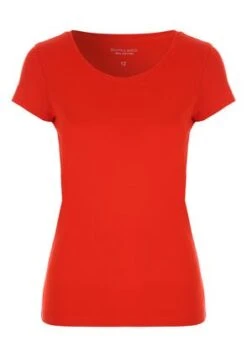 Womens Red Crew Neck T-Shirt