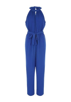 Womens Colbalt Blue Halter Neck Jumpsuit Womens Colbalt Blue Halter Neck Jumpsuit -Fashion Women's Clothing Sales 190255pls 52b00bf2bb269bd
