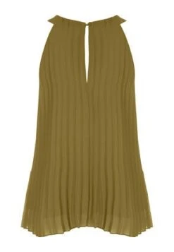 Womens Olive Green Pleated Halter Neck Top 6 Womens Olive Green Pleated Halter Neck Top -Fashion Women's Clothing Sales 190266pls 95b7df49c284f90