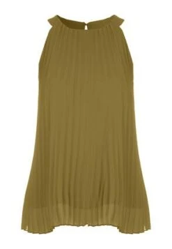 Womens Olive Green Pleated Halter Neck Top 5 Womens Olive Green Pleated Halter Neck Top -Fashion Women's Clothing Sales 190276pls 89162d4e2e480ac
