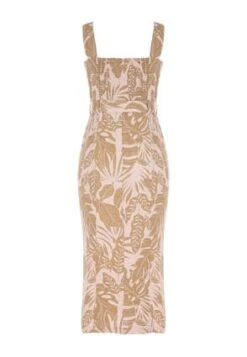 Womens Stone Leaf Print Pencil Dress -Fashion Women's Clothing Sales 190730pls 5c4eb680f8bb3fa