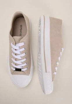 Womens Taupe Casual Lace Up Trainer -Fashion Women's Clothing Sales 190898pls 5ce5e5f2b4d308c
