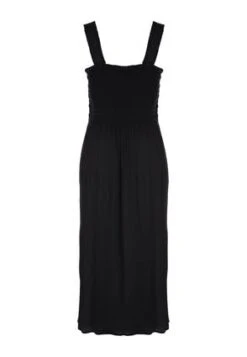 Womens Black Shirred Bodice Summer Dress -Fashion Women's Clothing Sales 191254pls 427a8914b5f88ed