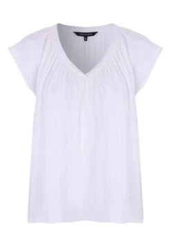 Womens White Cotton Textured Top -Fashion Women's Clothing Sales 191259pls 83904a913a521bc