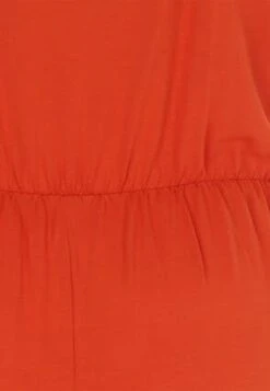 Womens Orange V-Neck Jersey Jumpsuit -Fashion Women's Clothing Sales 191267pls f568ea89be90878