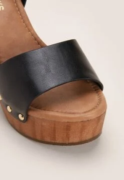 Womens Black Heeled Clog Platform Shoes -Fashion Women's Clothing Sales 191297pls e7d11491a61e6f2