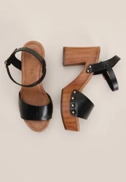 Womens Black Heeled Clog Platform Shoes -Fashion Women's Clothing Sales 191302pls 6586547c1ea825a