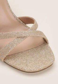 Womens Gold Glitter Strappy Sandals -Fashion Women's Clothing Sales 191321pls 25cd4921a44d1dc