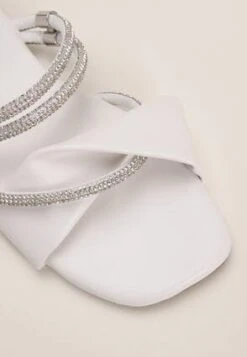 Womens White Diamante Strap Sandals -Fashion Women's Clothing Sales 191331pls 9a5a0e105eb86b0