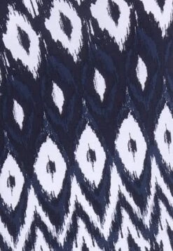 Womens Blue & White Geometric Print Midi Dress -Fashion Women's Clothing Sales 191332pls 0d673b9d8f99ac7