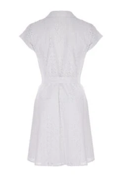 Womens White Broderie Shirt Dress -Fashion Women's Clothing Sales 191748pls dc9de5d5b637373