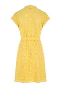 Womens Yellow Broderie Shirt Dress -Fashion Women's Clothing Sales 191889pls e0308177f587f07