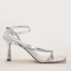 Womens Silver Diamante Sandals
