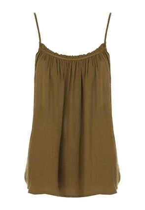 Womens Khaki Satin Loose Fit Cami Womens Khaki Satin Loose Fit Cami -Fashion Women's Clothing Sales 192809pls 23dc19a23864bf1