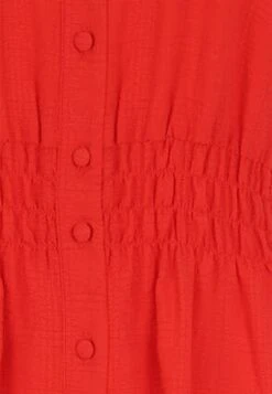 Womens Red Shirred Waist Tea Dress -Fashion Women's Clothing Sales 192833pls c5cc034a4d15088