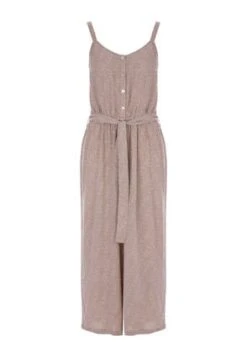 Womens Camel & White Sleeveless Jumpsuit -Fashion Women's Clothing Sales 192883pls 640d2acfda7a99f