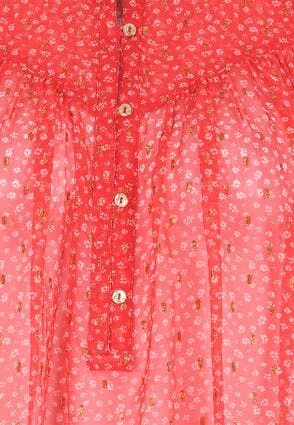 Womens Red & Gold Sheer Blouse Womens Red & Gold Sheer Blouse -Fashion Women's Clothing Sales 192901pls 7829dd6a9ab571a