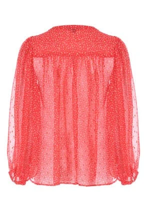 Womens Red & Gold Sheer Blouse Womens Red & Gold Sheer Blouse -Fashion Women's Clothing Sales 192905pls 8d7ca3f297b7526