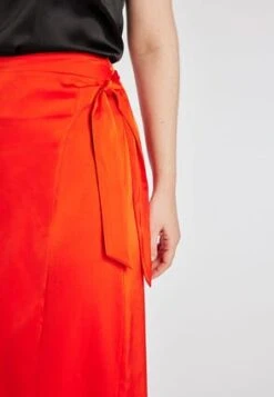 Womens Orange Satin Wrap Skirt -Fashion Women's Clothing Sales 193242pls a75f3c78f54cc93
