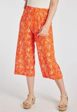 Womens Orange & White Floral Culotte -Fashion Women's Clothing Sales 193270pls a1ac68629d44a11