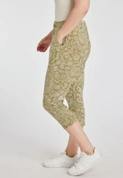 Womens Green Paisley Casual Cropped Trousers -Fashion Women's Clothing Sales 193289pls 845f1bfc9c19ab0