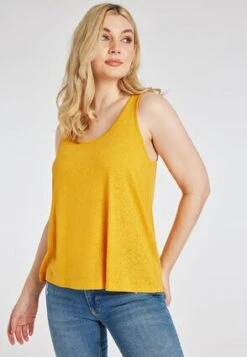 Womens Orange Metallic Vest