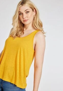 Womens Orange Metallic Vest -Fashion Women's Clothing Sales 193479pls df022278ebf1fba