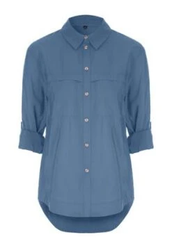 Womens Blue Cupro Summer Shirt