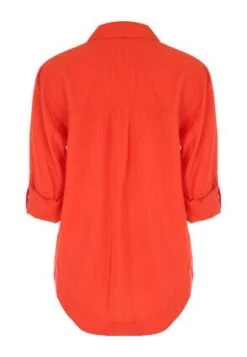 Womens Orange Cupro Summer Shirt -Fashion Women's Clothing Sales 193557pls 494897df5947340