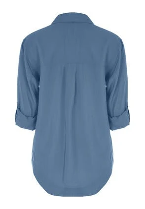 Womens Blue Cupro Summer Shirt Womens Blue Cupro Summer Shirt -Fashion Women's Clothing Sales 193562pls 34dcc5acd422cc2