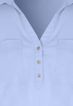 Womens Blue Linen Blend Sleeveless Shirt -Fashion Women's Clothing Sales 193593pls ac7fa7c4c23a2b7