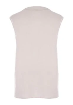 Womens Cream Linen Blend Sleeveless Shirt -Fashion Women's Clothing Sales 193619pls a0b33122bea7d51