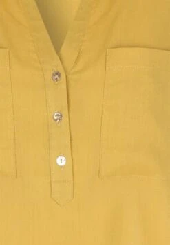 Womens Yellow Linen Blend Overhead Shirt -Fashion Women's Clothing Sales 193651pls bb0c2b747553260