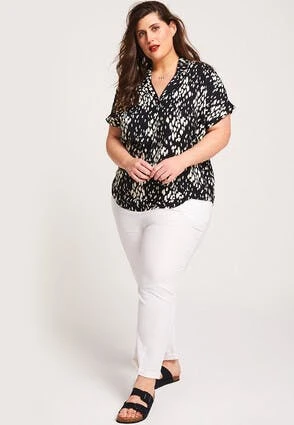 Womens Black & White Print Overhead Shirt Womens Black & White Print Overhead Shirt -Fashion Women's Clothing Sales 193802pls efaefa15d44157a