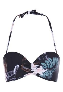 Womens Blue Black Floral Print Bikini Top -Fashion Women's Clothing Sales 193876pls 5d821e6977c6c99