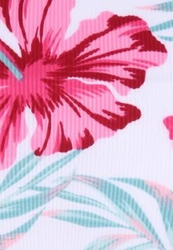 Womens White Tropical Print High Waist Bikini Bottoms -Fashion Women's Clothing Sales 193888pls e7625452fff229f