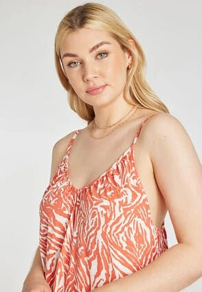 Womens Coral & White Strappy Beach Dress Womens Coral & White Strappy Beach Dress -Fashion Women's Clothing Sales 193947pls 05be9fb62dd6c07