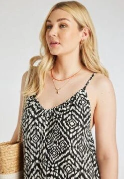 Womens Black & White Strappy Beach Dress -Fashion Women's Clothing Sales 194040pls 01aa0083f86d95a