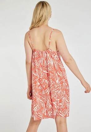 Womens Coral & White Strappy Beach Dress Womens Coral & White Strappy Beach Dress -Fashion Women's Clothing Sales 194063pls 837e4b1b810d3c7